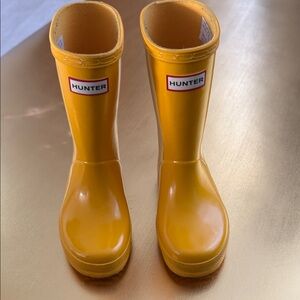 Hunter Mustard Yellow Waterproof Boots